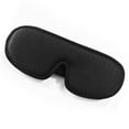 thumbnail image 3 of Funda para ojos 3D para dormir, alivia el estrés, relaja y a prueba de luz con correa ajustable, suave funda para ojos para dormir negra, 3 of 10
