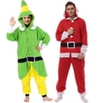 thumbnail image 2 of Pijamas de dibujos animados Unisex, Mono de lana Polar, ropa de dormir para Halloween, mono divertido de Navidad para hombres y mujeres, verde, Kigurumis, adulto, 2 of 4