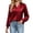 Red, variant on Women's Tops Dressy 2026 V-Neck Lantern Sleeve Blouses Satin Casual Ice Silk Tops Work Shirts Business Outfits