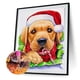 thumbnail image 2 of DIY 5D Navidad perro imagen completo taladro redondo Rhinestone pintura Kit habitación decoración Tmvgtek decoración de arte en el hogar, 2 of 9
