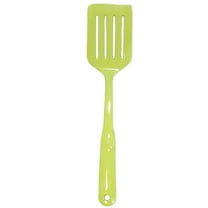Handy Housewares 12.5" Long Handled Colorful Melamine Slotted Cooking Turner Spatula - Green