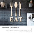 thumbnail image 3 of Kitchen Wall Signs Eat Utensils Decorative for Hotel Beige Wood 1 Set, 3 of 5