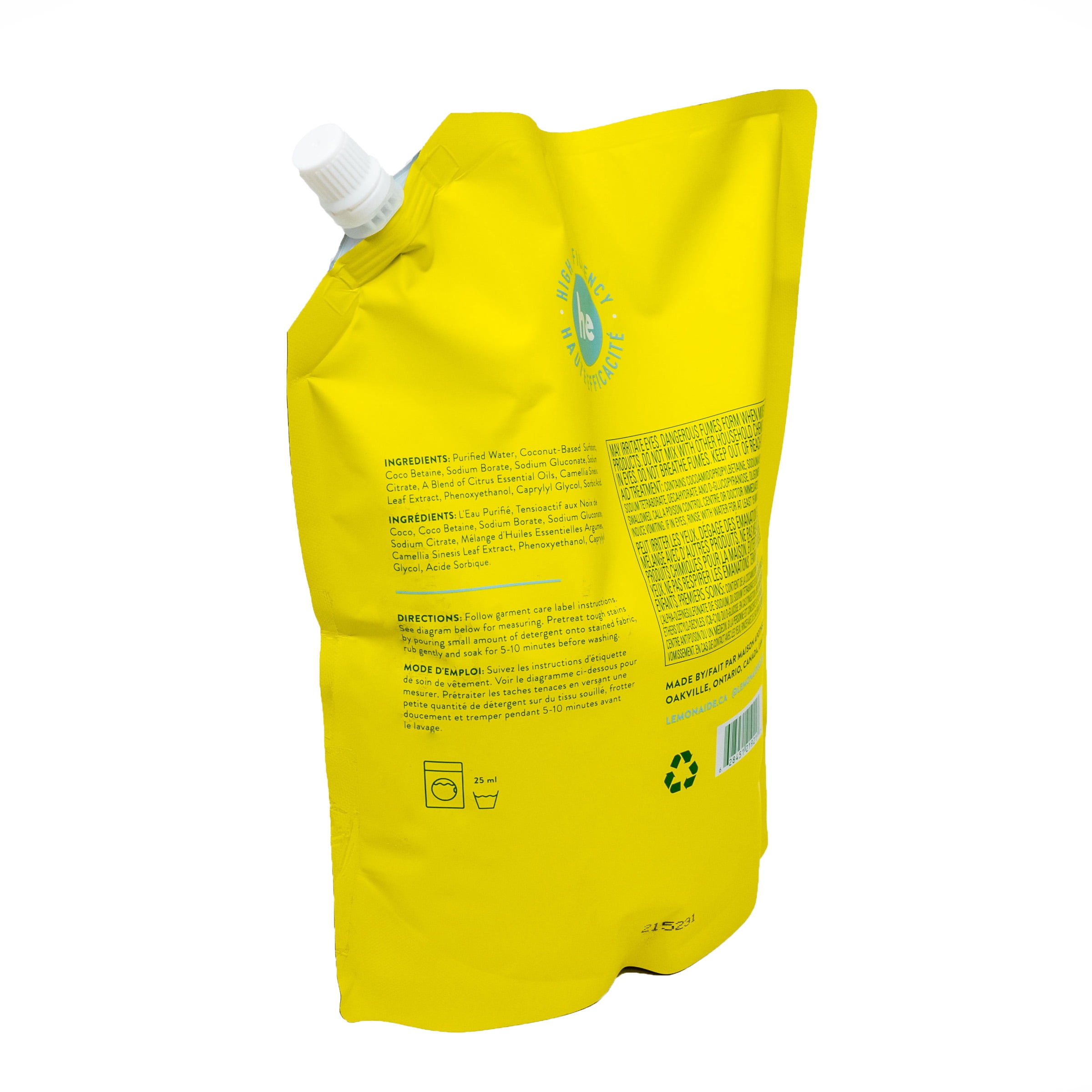 Lemon Aide, Laundry Detergent, Lemon, 1.5L