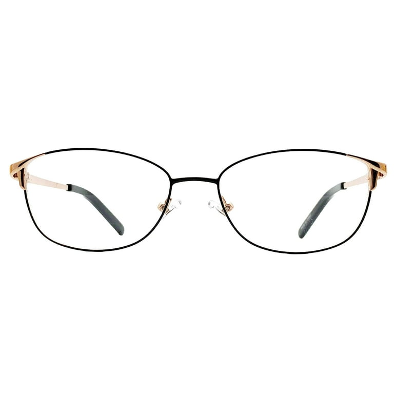 Walmart Women's Eyeglasses, FM14081, Black/Gold, 52-16-135, with Case Walmart Women's Eyeglasses, FM14081, Black/Gold, 52-16-135, with Case