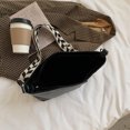 thumbnail image 2 of Bolsa de hombro de gran capacidad para mujer, cruzado sólido de PU (negro) Ehuebsd Para Estrenar, 2 of 9