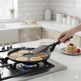 thumbnail image 1 of Sartén para Panqueques Granito Duradero Material Antiadherente, 7 Divisiones para Pancakes, Sartén Para Hot Cakes Pancakes 26.3 Cms, Modelo Nora Granito Negro, 1 of 10