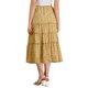 thumbnail image 3 of Falda Floral A-line Larga con Volantes Boho de Chiffón Midi para Mujeres INSPIRE CHIC L Amarillo, 3 of 7