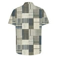 thumbnail image 3 of SSAAVKUY Deals Mens Front Pocket Hawaiian Shirts Casual Vintage Plaid Shirts Short Sleeve Button Down Beach Tropical Shirts Multicolor 8, 3 of 4
