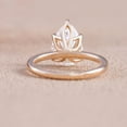 thumbnail image 4 of solitaire jewels Tulip Basket 3CT Pear Moissanite Solitaire Engagement Ring For Women, 14K Rose Gold, 4 of 6