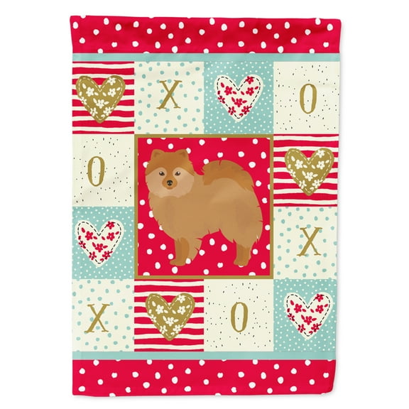 Carolines Treasures CK5838GF German Spitz 2 Love Flag Garden Size Small multicolor