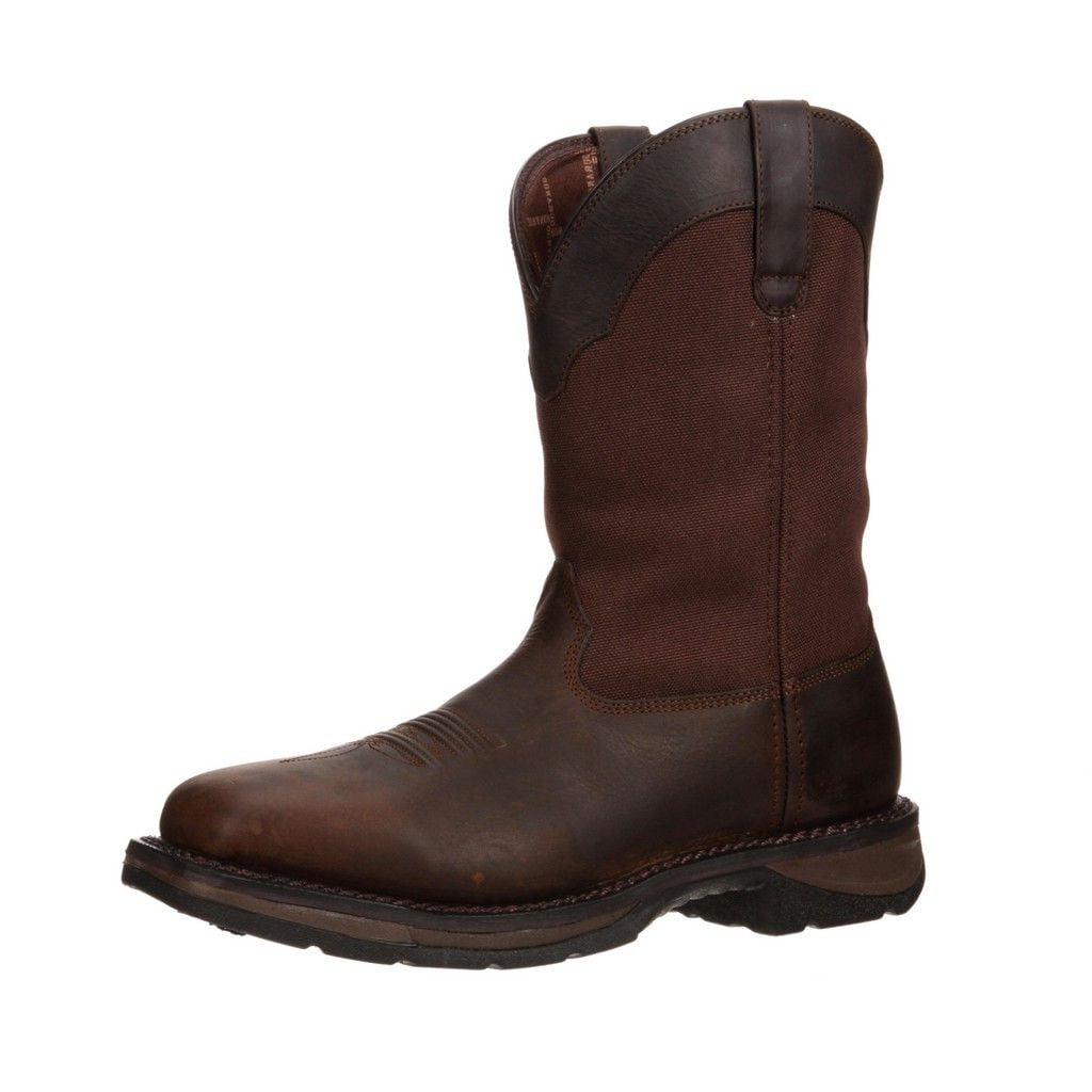 Durango Work Boots Mens 11" Rebel WP Rocker Heel Square Brown DWDB040