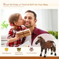 thumbnail image 4 of Qaba Sound-Making Ride on Horse Stuffed Animal for Kids with Padding, Stuffed Animal Horse Toy for Girls and Boys, Plush Horse Gift with Soft Feel, 4 of 10