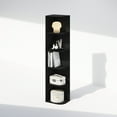 thumbnail image 5 of Furinno Reed 5-Tier Space Saving Corner Storage Display Shelf, Bookshelf, Blackwood, 5 of 6