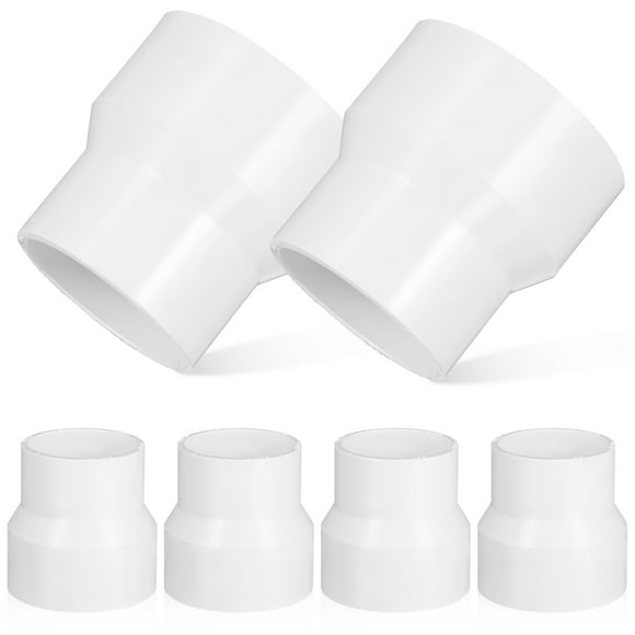 CIMAXIC 6Pcs White PVC Pipe Coupling Adapter Reducer for Easy Installation in Plumbing Projects