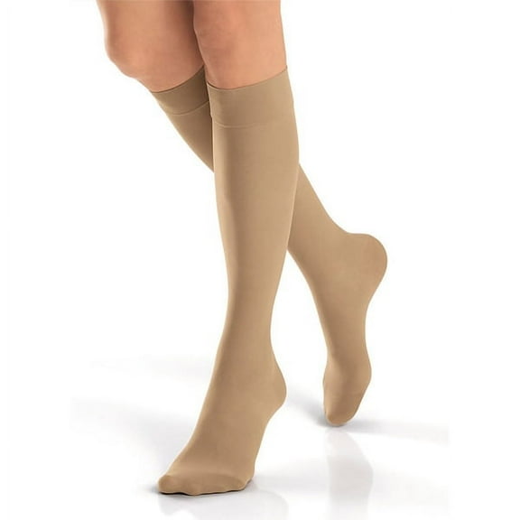 JOBST Women's Ultrasheer Petite Knee High Classic 20-30 mmHg Closed Toe, Sun Tan Medium