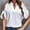 White, variant on Kayannuo Blouses for Women Tee Shirts for Women Women's Solid V-neck Off Shoulder Sleeved Women's Top Short Sleeved V-neck Top/shirt