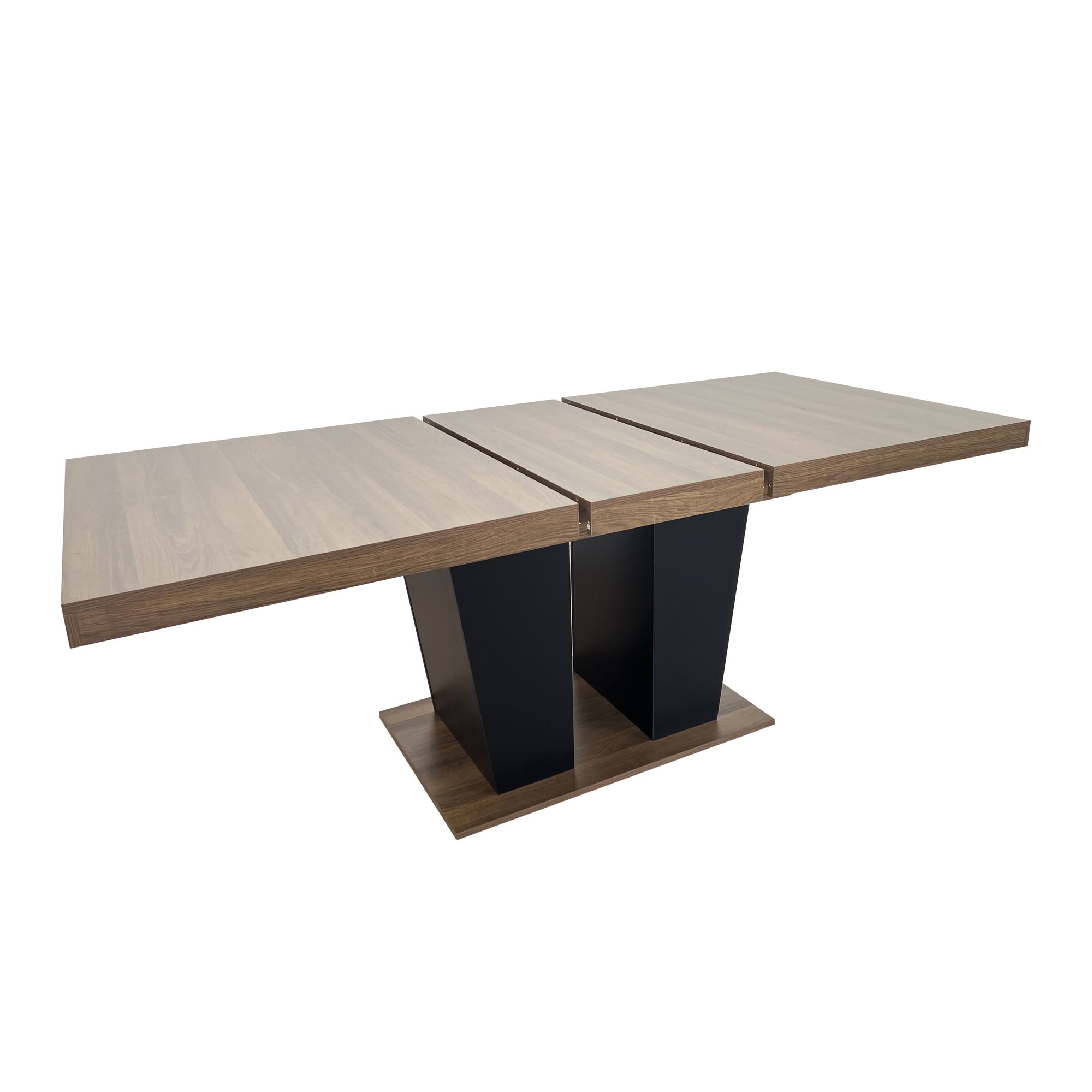 MAYEERTY Expandable Rectangular Dining Table for 6 to 10 People, Extendable Kitchen Dining Table with Hidden Built-in Extension Panel, Sfor Dining Room, Apartment, Kitchen, Family Gathering Furniture
