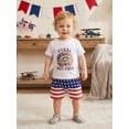 thumbnail image 4 of BemeyourBBs Toddler Baby Boy 4th of July Outfit Patriot Independent Day Clothes Cute American Flag Raccoon Short Sleeve T-shirt and Shorts Set Toddler Boy 2 Piece Summer Outfit, 4 of 9