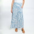 thumbnail image 2 of Elsie & Zoey Halle XL Blue Patterned Maxi Skirt with Pockets for Women, 2 of 10