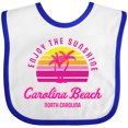 thumbnail image 3 of Inktastic Summer Enjoy the Sunshine Carolina Beach North Carolina Pink Boys or Girls Baby Bib, 3 of 4