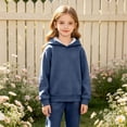 thumbnail image 4 of Xyant Kids Girls Boys Hoodies Cotton Long Sleeve Pullover Hooded Sweatshirts with Pocket (Blue,12-13 Years), 4 of 7