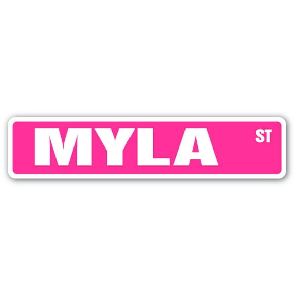 MYLA Street Sign Childrens Name Room Sign | Indoor/Outdoor |  30" Wide