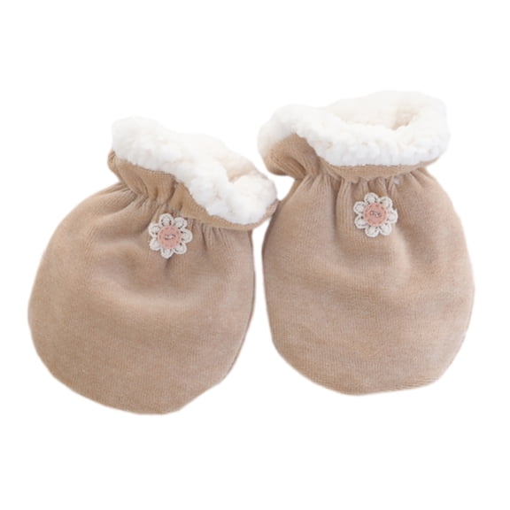 Baby Winter Mittens Soft Fleece Full Finger Gloves Warm Infant Gloves Anti-Grab Mittens for Cold Weather