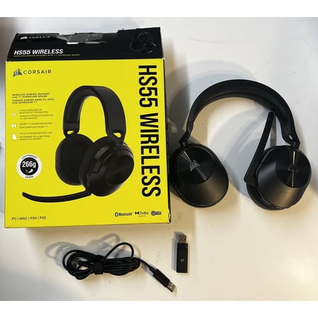 Open Box Corsair HS55 Wireless Core Gaming Headset Wireless Audio or Bluetooth Connections