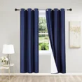 thumbnail image 3 of Gorgeous Home Linen Set of 2 Panels 100% Blackout Bedroom Window Curtain Panels, 84", Dark Blue, 3 of 5