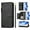 Black, variant on For Boost Summit5 Wallet Case,Senior PU Leather Zipper Card Slots Magnetic Clasp Shockproof Protective Cover