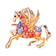 thumbnail image 1 of Llavero de caballo con brillantes diamantes de imitación incrustados, llavero decorativo de buena suerte, accesorio festivo., 1 of 8