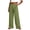 Army Green women wide leg trousers with pockets a1, variant on Cagogo Women's Wide Leg Elastic Waist Trousers with Pockets Plaid Casual Lounge Long Pants Loungewear Work Office Party Trousers, Wine 2XL
