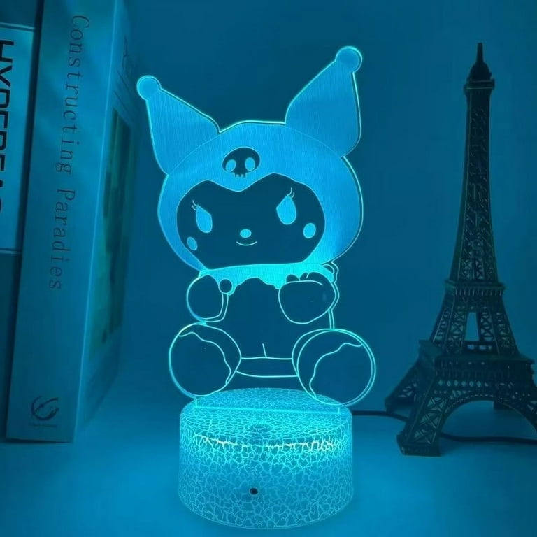 Kuromi Kawaii Teen Neon LED Night Light - Smart Touch Lamp with 16