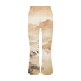 thumbnail image 5 of Endives Wide Leg Pants for Woman Landscape Painting Printed Elastic High Waist Pants Lightweight Casual Pant Spring Trendy Coffee, 5 of 7