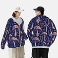 thumbnail image 3 of Rocae Floral Hippie Mushrooms Print Breathable Sun Protection Hoodie Quick-Dry Lightweight Long Sleeve Hoodie Unisex Running Sports Shirt, 3 of 9