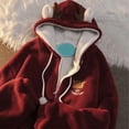 thumbnail image 3 of Sudadera con capucha de terciopelo de alce de Navidad de gran tamaño Harajuku para hombres y mujeres, sudaderas con capucha Kawaii, ropa de otoño e invierno, 3 of 5