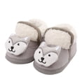 thumbnail image 3 of Povozer Baby Booties Cute Booties Fleece Slippers Soft Warm Crib Shoes Snow Boots(Gray,6-9 Months), 3 of 6