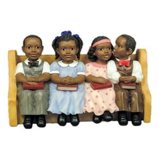 Sunday School Kids Church Pew Figurine