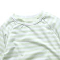 thumbnail image 5 of YDFCWXW Little Kids Striped T-Shirt Boys Girls Short Sleeve Cotton Tee Tops Toddler Raglan Sleeve Crewneck Shirt (Light Green, 2-3 Years), 5 of 6