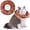 Donut Brown, variant on Minzimin 1Pcs Cat Cone Collar Soft, Cat Recovery Collar for Wound Healing Cute Donut Adjustable Kitten Cones to Stop Licking Comfortable Lightweight Neck Elizabethan Collars for Kittens After Surgery