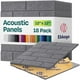 thumbnail image 1 of Paneles acústicos Ekkogo de pared insonorizados de 30 x 30 x 1 cm, 18 unidades, color gris, 1 of 7