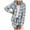 Light Blue, variant on Fartey Plaid Jackets for Women Flannel Hooded Shacket Coats Oversized Button Up Jacket with Pockets Loose Comfy Long Sleeve Coats