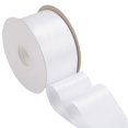 thumbnail image 1 of Joycrosso White Ribbon 2 1/2 Inch Wide Thick Fabric Ribbon, 50 Yards Double Faced Satin for Gift Wrapping Floral Bouquets Wedding Party Decoration, 1 of 7