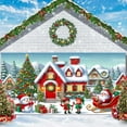 thumbnail image 3 of 8X7 ft Christmas Garage Door Banner, Large Christmas Garage Decoration Backdrop Xmas House Santa Claus Snowman Gift Garage Door Cover Holiday Outdoor Banner Winter Backdrop Background, 3 of 5