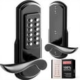 thumbnail image 1 of Elemake Mechanical Door Lock with Handle, Left Handed Keyless Entry Door Lock with Keypad, Combination Door Lever Lock - Not Deadbolt, 1 of 4