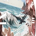 thumbnail image 5 of Designart "Blooming Pink Beachside in Papercut II" Nautical & Beach Oversized Wall Clock, 5 of 5