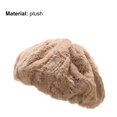 thumbnail image 3 of Happy Date French Wool Beret Plush Hat for Women-Solid Color Classic Slouchy Beanie Winter Warm Artist Painter Hat, 3 of 6