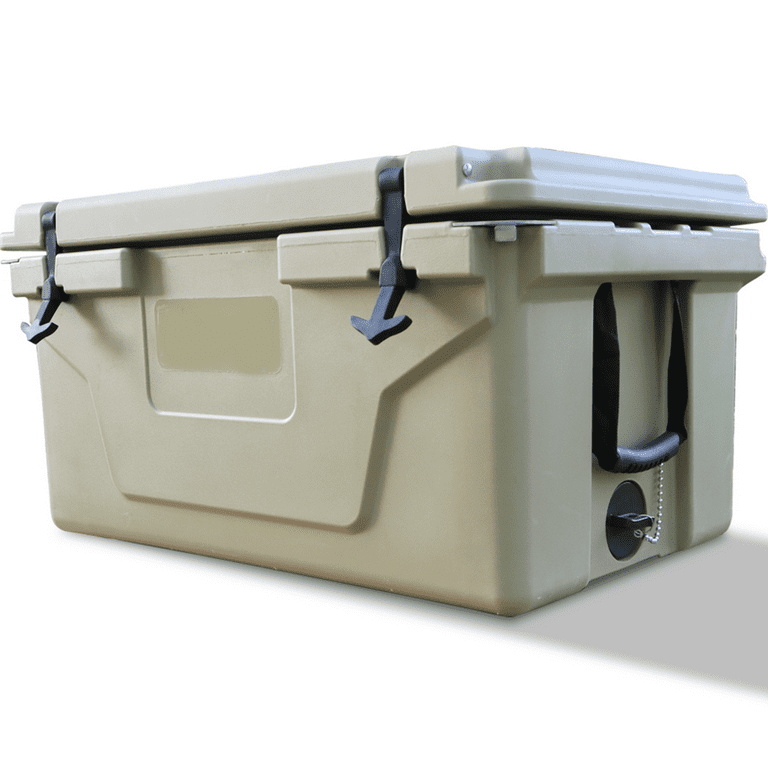 65QT Ice Cooler Box,Insulation Refrigerator with 400lbs Loading,Portable  Camping Ice Chest Box with 2 Wheels & Handle, for Camping Picnic Fishing