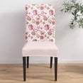 thumbnail image 4 of Chair Covers for Dining Room Set of 8,Watercolor Christmas Candy Cane Stretch Seat Protector Removable Washable Chairs Slipcovers for Kitchen Banquet Wedding Hotel,Pink Cup, 4 of 6