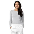 thumbnail image 3 of Adar Underscrubs for Women 3 Pack - Long Sleeve Underscrub Comfort Tee - 2903 - Marl Gray - XXS, 3 of 7